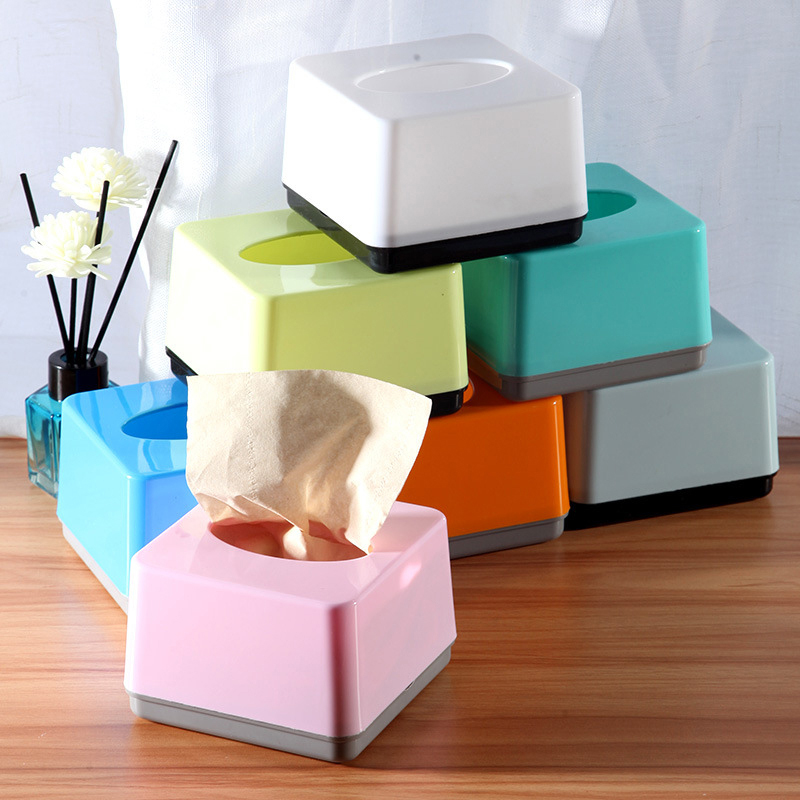 Commercial Printing Logo - Commerciële kwaliteit vierkante plastic tissuebox thuis