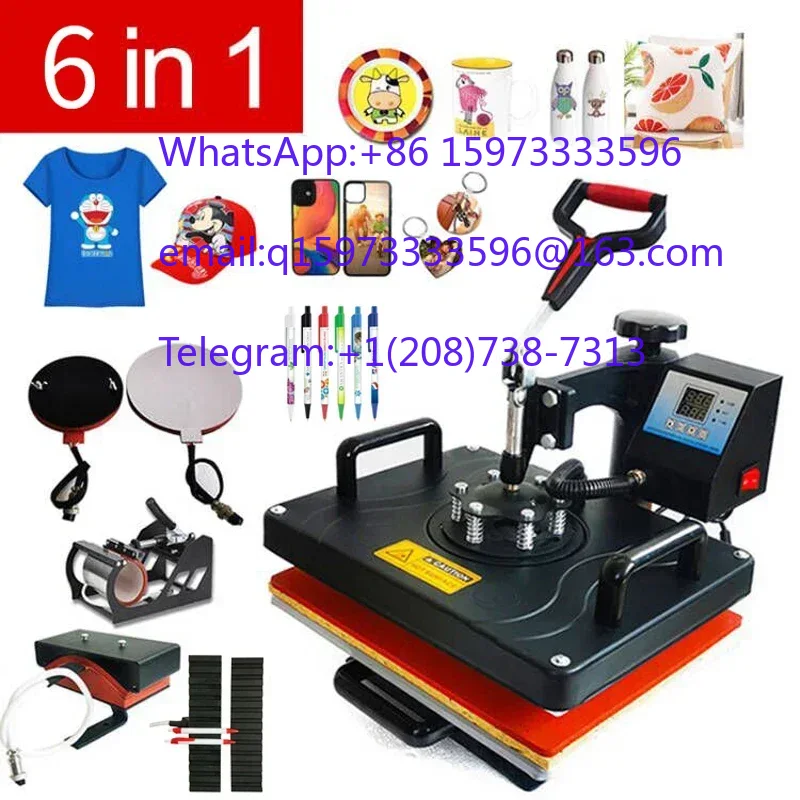 Gecombineerde 6-in-1 warmteper - Commercial Printing Press Machine recensie en prijs