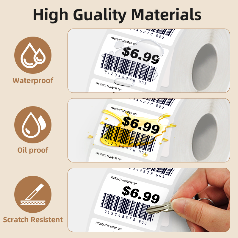 5 rollen witte labelstickers,  - Commercial Printing Machine recensie en prijs